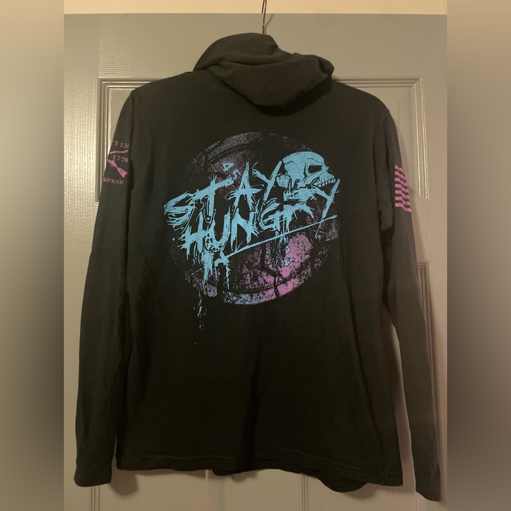 Grunt Style women’s hooded long sleeve shirt size medium